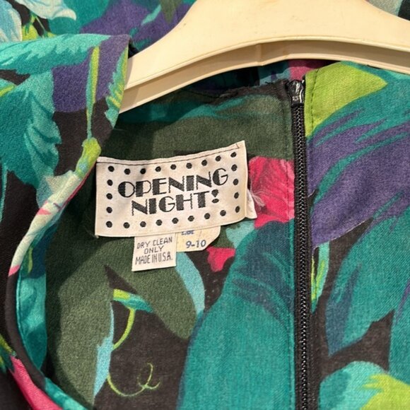 Vintage Opening Night Floral Dress Size 9/10 Excellent Condition Tulle Skirt - Picture 8 of 9